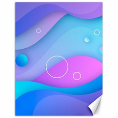 Colorful Blue Purple Wave Canvas 18  x 24 