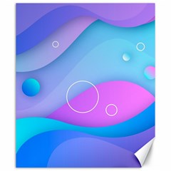 Colorful Blue Purple Wave Canvas 20  x 24 