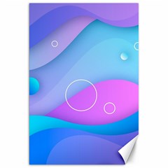 Colorful Blue Purple Wave Canvas 20  x 30 