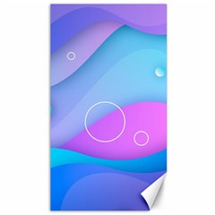 Colorful Blue Purple Wave Canvas 40  x 72 