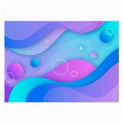 Colorful Blue Purple Wave Large Glasses Cloth