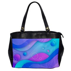 Colorful Blue Purple Wave Oversize Office Handbag