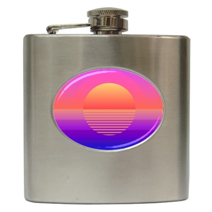 Sunset Summer Time Hip Flask (6 oz)