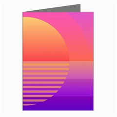 Sunset Summer Time Greeting Cards (pkg Of 8) by uniart180623