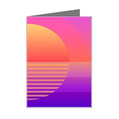 Sunset Summer Time Mini Greeting Card by uniart180623