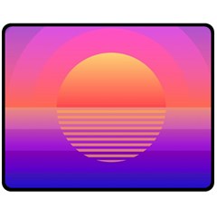 Sunset Summer Time Two Sides Fleece Blanket (medium) by uniart180623