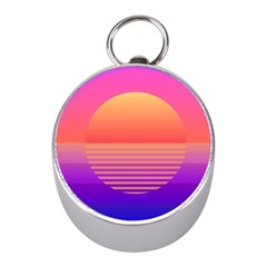 Sunset Summer Time Mini Silver Compasses by uniart180623