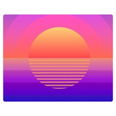 Sunset Summer Time Two Sides Premium Plush Fleece Blanket (medium) by uniart180623