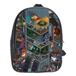 Fictional Character Cartoons School Bag (Large) Front