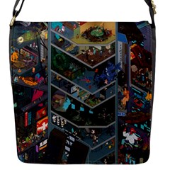 Fictional Character Cartoons Flap Closure Messenger Bag (s) by uniart180623