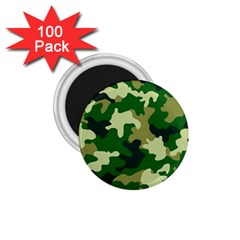 Green Military Background Camouflage 1 75  Magnets (100 Pack)  by uniart180623