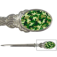 Green Military Background Camouflage Letter Opener by uniart180623