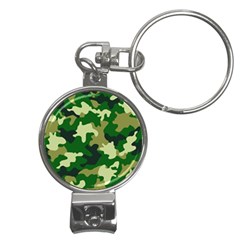 Green Military Background Camouflage Nail Clippers Key Chain by uniart180623