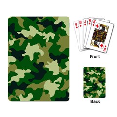 Green Military Background Camouflage Playing Cards Single Design (rectangle) by uniart180623