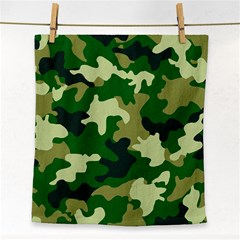 Green Military Background Camouflage Face Towel by uniart180623