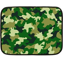 Green Military Background Camouflage Two Sides Fleece Blanket (mini) by uniart180623