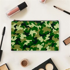 Green Military Background Camouflage Cosmetic Bag (medium) by uniart180623