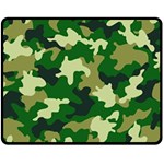 Green Military Background Camouflage Fleece Blanket (Medium) 60 x50  Blanket Front