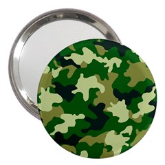 Green Military Background Camouflage 3  Handbag Mirrors by uniart180623