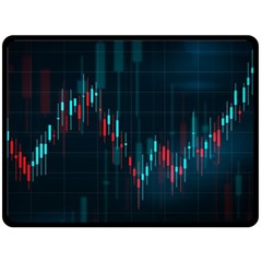 Flag Patterns On Forex Charts Fleece Blanket (large) by uniart180623