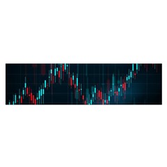 Flag Patterns On Forex Charts Oblong Satin Scarf (16  X 60 ) by uniart180623