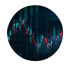 Flag Patterns On Forex Charts Mini Round Pill Box by uniart180623