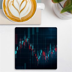 Flag Patterns On Forex Charts Uv Print Square Tile Coaster  by uniart180623