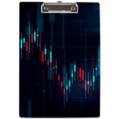 Flag Patterns On Forex Charts A4 Acrylic Clipboard by uniart180623