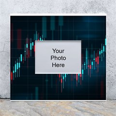 Flag Patterns On Forex Charts White Wall Photo Frame 5  X 7  by uniart180623