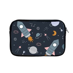 Space Background Illustration With Stars And Rocket Seamless Vector Pattern Apple Macbook Pro 13  Zipper Case by uniart180623