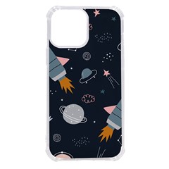 Space Background Illustration With Stars And Rocket Seamless Vector Pattern Iphone 13 Pro Max Tpu Uv Print Case by uniart180623