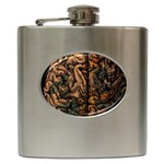 Always On My Mind Tobe Map Places Travel Vintage Hip Flask (6 oz) Front