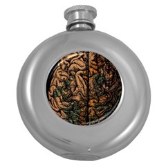 Always On My Mind Tobe Map Places Travel Vintage Round Hip Flask (5 Oz) by uniart180623