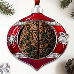 Always On My Mind Tobe Map Places Travel Vintage Metal Snowflake And Bell Red Ornament by uniart180623