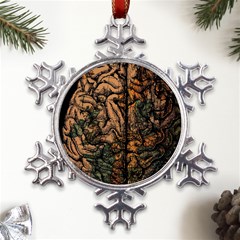 Always On My Mind Tobe Map Places Travel Vintage Metal Large Snowflake Ornament by uniart180623