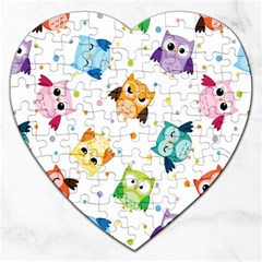 Owl Bird Jigsaw Puzzle (heart)