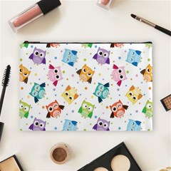 Owl Bird Cosmetic Bag (large) by uniart180623