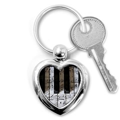 Music Piano Instrument Sheet Key Chain (heart) by uniart180623