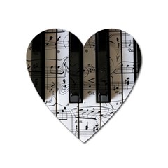 Music Piano Instrument Sheet Heart Magnet by uniart180623