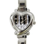 Music Piano Instrument Sheet Heart Italian Charm Watch Front