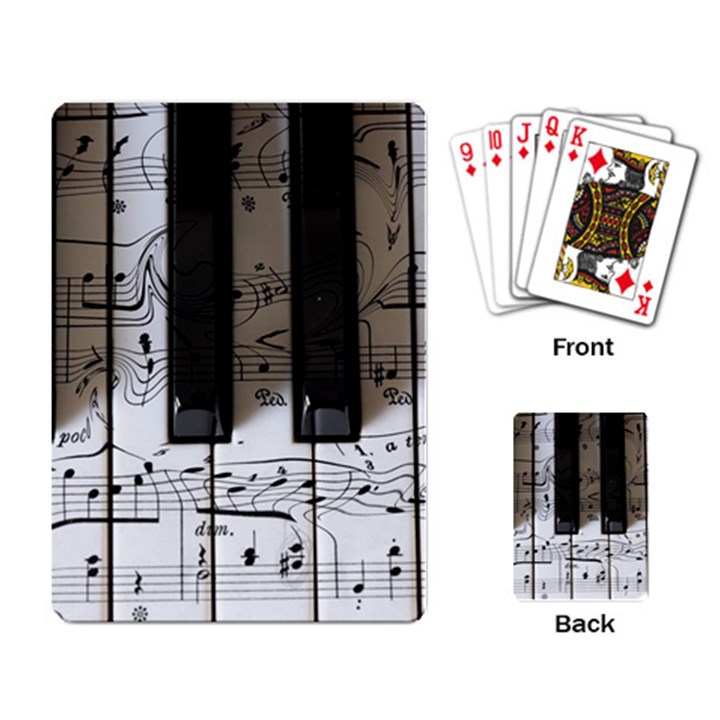 Music Piano Instrument Sheet Playing Cards Single Design (Rectangle)