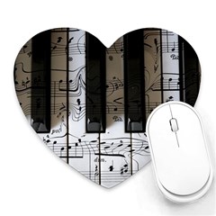 Music Piano Instrument Sheet Heart Mousepad by uniart180623