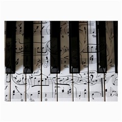 Music Piano Instrument Sheet Large Glasses Cloth (2 Sides) by uniart180623