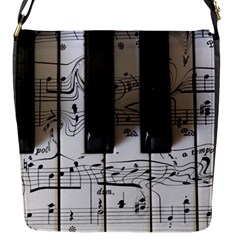 Music Piano Instrument Sheet Flap Closure Messenger Bag (s) by uniart180623