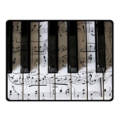 Music Piano Instrument Sheet Two Sides Fleece Blanket (small) by uniart180623