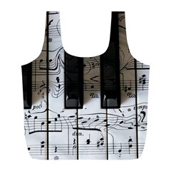 Music Piano Instrument Sheet Full Print Recycle Bag (l) by uniart180623