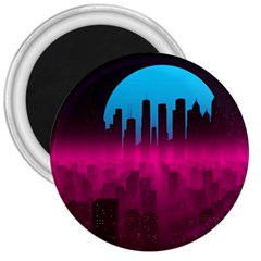 Futuristic Cityscape 3  Magnets by uniart180623