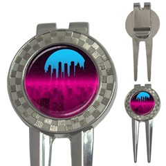 Futuristic Cityscape 3-in-1 Golf Divots by uniart180623