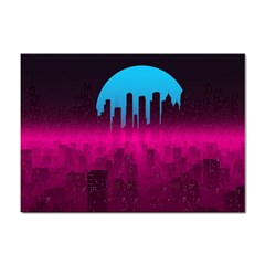 Futuristic Cityscape Sticker A4 (10 Pack) by uniart180623