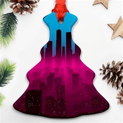 Futuristic Cityscape Ornament (christmas Tree)  by uniart180623